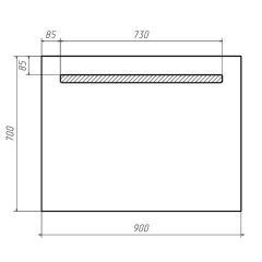 Зеркало Good Light 90 с подсветкой Домино (GL7009Z) в Троицке - troick.mebel24.online | фото 2