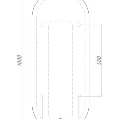 Зеркало Кито 1000х400 с подсветкой Домино (GL7047Z) в Троицке - troick.mebel24.online | фото 2