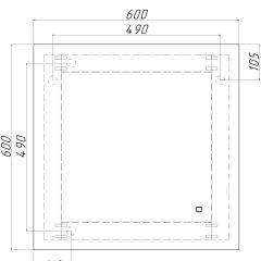 Зеркало Минск 600х600 с подсветкой Домино (GL7038Z) в Троицке - troick.mebel24.online | фото 7