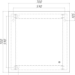 Зеркало Минск 700х700 с подсветкой Домино (GL7039Z) в Троицке - troick.mebel24.online | фото 8