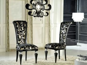 3224/SR Стул, черный с серебром /ткань UPH GENE 3099 СКИДКА 50% в Троицке - troick.mebel24.online | фото