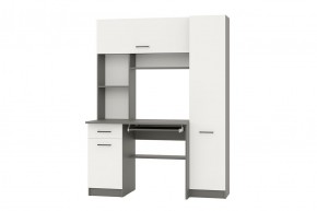 АЛЬФА Стол рабочий (графит/белый) в Троицке - troick.mebel24.online | фото 1