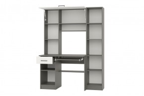 АЛЬФА Стол рабочий (графит/белый) в Троицке - troick.mebel24.online | фото 2