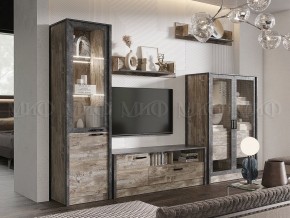 Амели Шкаф-стекло (Дуб Юкон-Бетон темный) в Троицке - troick.mebel24.online | фото 3