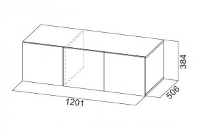 Антресоль 1200 «ШК-5» Белый текстурный в Троицке - troick.mebel24.online | фото 3