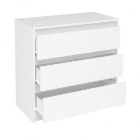 АЙДЕН КМ06-800 Комод 3 ящика (белый) в Троицке - troick.mebel24.online | фото 2