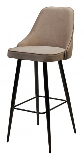 Барный стул NEPAL-BAR БЕЖЕВЫЙ #5, велюр/ черный каркас (H=78cm) М-City в Троицке - troick.mebel24.online | фото 4