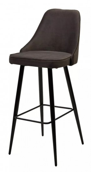 Барный стул NEPAL-BAR ГРАФИТ #14, велюр/ черный каркас (H=78cm) М-City в Троицке - troick.mebel24.online | фото 1