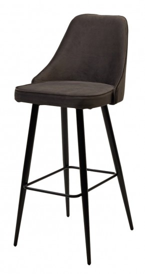 Барный стул NEPAL-BAR ГРАФИТ #14, велюр/ черный каркас (H=78cm) М-City в Троицке - troick.mebel24.online | фото 4