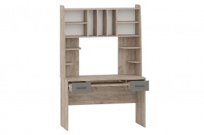БЕТА Стол рабочий (дуб крафт серый/графит) в Троицке - troick.mebel24.online | фото 2