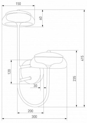 Бра Eurosvet Fungo 50388/2 LED черный в Троицке - troick.mebel24.online | фото 5