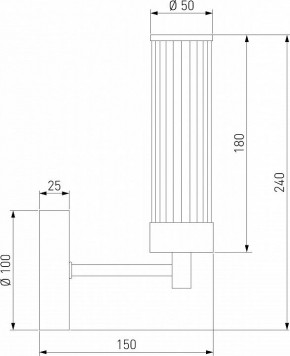 Бра Eurosvet Oriens 60166/1 латунь в Троицке - troick.mebel24.online | фото 2
