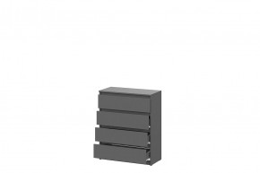 ДЕНВЕР Комод 4 ящика (Графит серый) в Троицке - troick.mebel24.online | фото 3