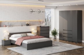 ДЕНВЕР Кровать 1600 (Графит серый) в Троицке - troick.mebel24.online | фото 4