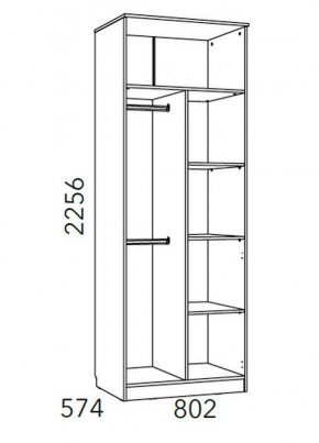 Детская Фанк Шкаф для одежды НМ 014.07 М в Троицке - troick.mebel24.online | фото 3