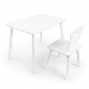 Детский комплект стол и стул «Звезда» Rolti Baby (белый/белый, массив березы/мдф) в Троицке - troick.mebel24.online | фото