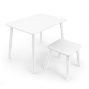 Детский комплект стол и табурет Rolti Baby (белая столешница/белое сиденье/белые ножки) в Троицке - troick.mebel24.online | фото