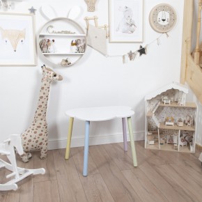 Детский стол Rolti Baby «Облачко»  (белый/цветной, массив березы/мдф) в Троицке - troick.mebel24.online | фото