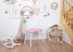 Детский стол Rolti Baby «Облачко»  (розовый/белый, массив березы/мдф) в Троицке - troick.mebel24.online | фото