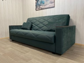 Диван Престиж-15 (НПБ+МДФ) велюр Sensey bottle green в Троицке - troick.mebel24.online | фото