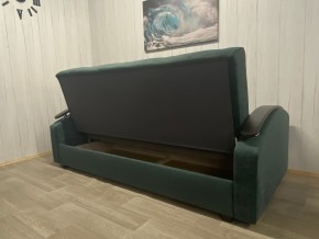 Диван Престиж-16 (НПБ+МДФ) велюр Sensey bottle green в Троицке - troick.mebel24.online | фото 2