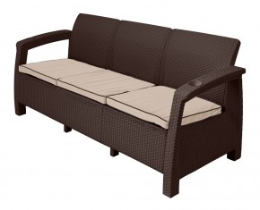 Диван Yalta Premium Sofa 3 Set (Ялта) шоколадный (+подушки под спину) в Троицке - troick.mebel24.online | фото 1