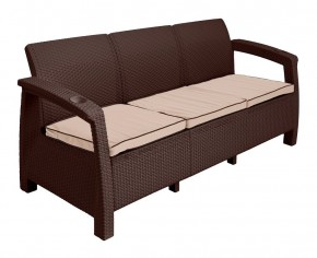 Диван Yalta Premium Sofa 3 Set (Ялта) шоколадный (+подушки под спину) в Троицке - troick.mebel24.online | фото 2