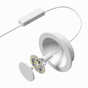 DK2700-WH Встраиваемый светильник, IP 20, 7 Вт, LED 3000, белый, алюминий в Троицке - troick.mebel24.online | фото 5