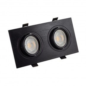 DK3022-BK Встраиваемый светильник, IP 20, 10 Вт, GU5.3, LED, черный, пластик в Троицке - troick.mebel24.online | фото 1