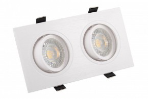 DK3022-WH Встраиваемый светильник, IP 20, 10 Вт, GU5.3, LED, белый, пластик в Троицке - troick.mebel24.online | фото 1