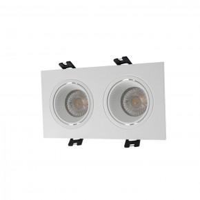 DK3072-WH Встраиваемый светильник, IP 20, 10 Вт, GU5.3, LED, белый/белый, пластик в Троицке - troick.mebel24.online | фото 1
