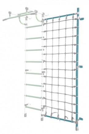 Дополнительная стойка к пристенному ДСК Pastel с сеткой для лазания, цв. бирюзовый в Троицке - troick.mebel24.online | фото