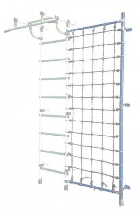Дополнительная стойка к пристенному ДСК Pastel с сеткой для лазания, цв. голубой в Троицке - troick.mebel24.online | фото