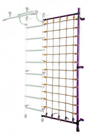 Дополнительная стойка к пристенному ДСК с сеткой для лазания, цв. фиолетовый в Троицке - troick.mebel24.online | фото