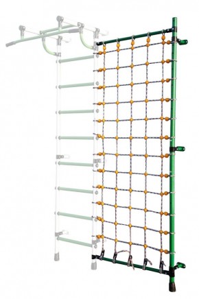 Дополнительная стойка к пристенному ДСК с сеткой для лазания, цв. зеленый в Троицке - troick.mebel24.online | фото