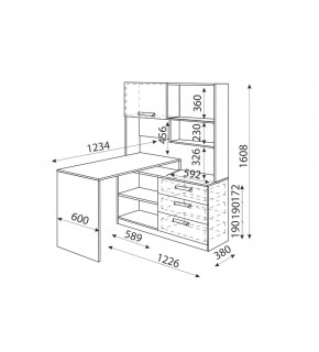 Дуглас (подростковая) М07 Стол угловой в Троицке - troick.mebel24.online | фото 2