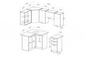 ДЮНА Кухонный гарнитур Оптима 5 (1200*2000 мм) в Троицке - troick.mebel24.online | фото 2