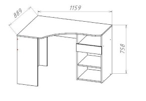 ГЕОМЕТРИЯ ГМТ.10 Стол угловой в Троицке - troick.mebel24.online | фото 2