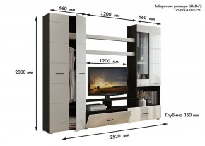 Гостиная Альфа МДФ (Венге/Белый глянец) в Троицке - troick.mebel24.online | фото 3