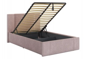 ХЛОЯ Кровать 1200 с ПМ (нежно-розовый велюр) в Троицке - troick.mebel24.online | фото