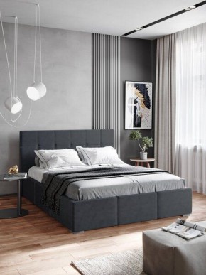 Интерьерная Кровать Рио 1.6 Ортопед на опорах Серый в Троицке - troick.mebel24.online | фото