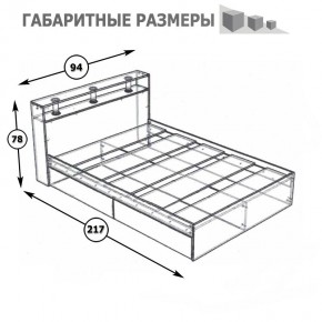 Камелия Кровать 0900, цвет белый, ШхГхВ 93,5х217х78,2 см., сп.м. 900х2000 мм., без матраса, основание есть в Троицке - troick.mebel24.online | фото 5