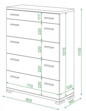 Комод Домино Лайт КМ-2 в Троицке - troick.mebel24.online | фото 2