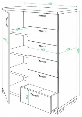 Комод Домино ТБ-6МН в Троицке - troick.mebel24.online | фото 2