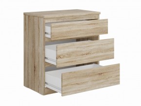 Комод КАСТОР с тремя ящиками, цвет Дуб Сонома в Троицке - troick.mebel24.online | фото 2
