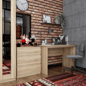 Комод КАСТОР с тремя ящиками, цвет Дуб Сонома в Троицке - troick.mebel24.online | фото 3