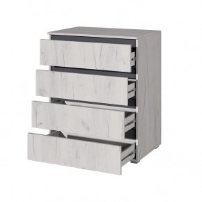 Комод Лиана (Дуб Крафт Белый/Графит) в Троицке - troick.mebel24.online | фото