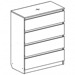 Комод с 4 ящиками "Бьянко" в Троицке - troick.mebel24.online | фото 3