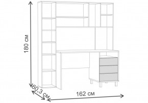 Компьютерный стол Комфорт 12.95 N дуб сонома /  темно-серый в Троицке - troick.mebel24.online | фото