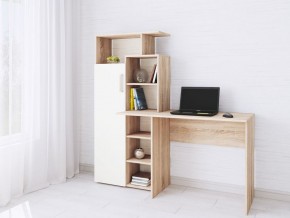 Компьютерный Стол Квартет-7 Дуб сонома/Белый в Троицке - troick.mebel24.online | фото